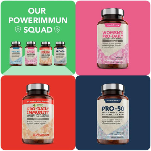 Vitamin Bounty Pro-Daily Probiotic, 60 Delayed-Release Capsules, Supports Digestive Health, Immune System Boost, Gut