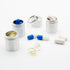 PPFISH Portable Daily Pill Case, 3 Compartments Anti-Skid Aluminum Alloy Waterproof Pill Box Dispenser, Keychain Holder
