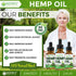 NATURE'S BENEFICIALS Organic Hemp Oil Extract Drops, 1000mg, Omega Fatty Acids 3 6 9