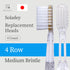 Ionic Toothbrush Replacement Brush Heads Refill, 4 Count, 4 Row Medium Bristle