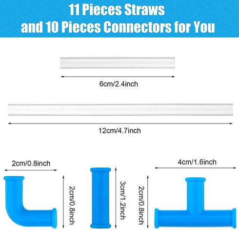DIY Crazy Straws Make Your Own Straw, 30 PCS Build A Straws Kit for Reusable Silly Straws, Great for Parties