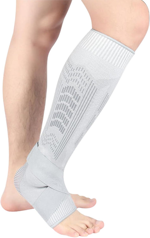 RONGXG Foot Calf Compression Sleeve with Adjustable Strap Leg Brace Compression Support Sleeve for Foot Ankle Swelling