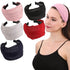 LONEEDY 5 Pack Wide Hard Headband with Teeth for Women & Girls, Pleated Cloth Fabric Hair Hoop