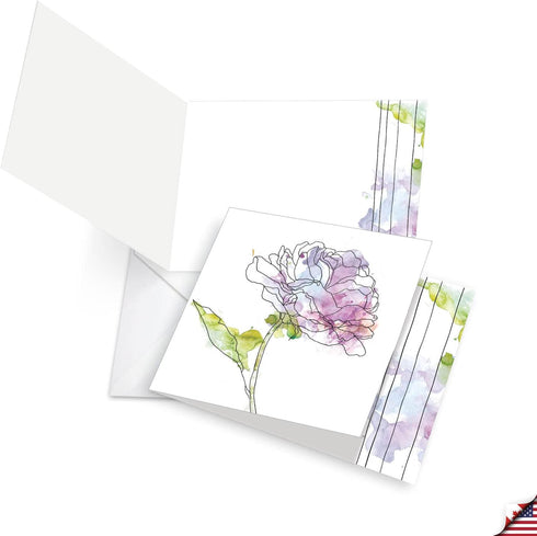 12 Assorted Blank Note Cards, 4 x 5.12 Inch, Boxed All Occasion Notecards by The Best Card Company
