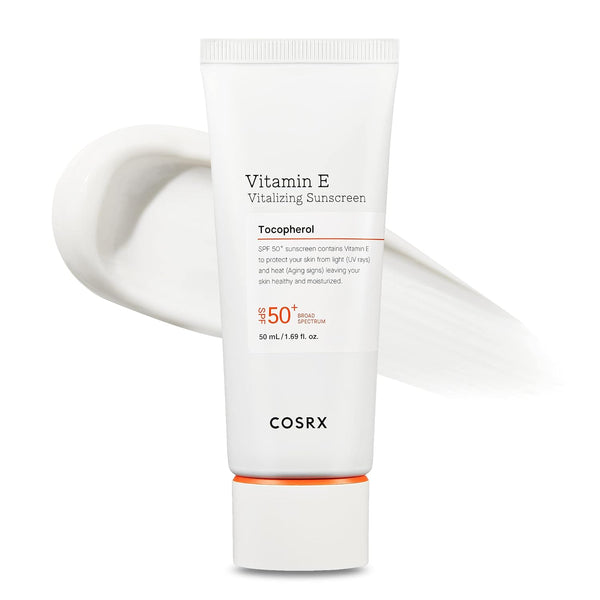 COSRX Daily SPF 50 Vitamin E Sunscreen - UVA/UVB Protection, Lightweight, No White Cast, Semi Matte Finish