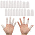 ANCIRS Gel Finger Support Protector Gloves, Silicone Fingertips for Cracking Hands, Eczema Skin (20pcs White)