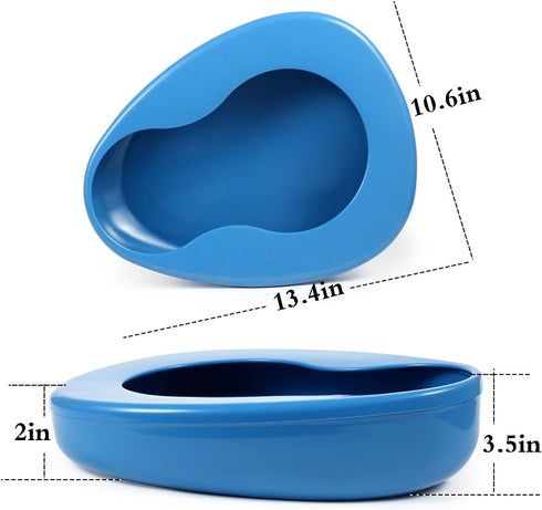 ONEDONE Bedpan for Elderly Females Heavy Duty Bed Pans for Elderly Men Women Thick Large Bedpans for Bedridden Patient
