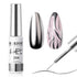 RARJSM Metallic Silver Gel Liner Nail Art, 3D Mirror Chrome Effect Gel Polish 8ml with Thin Brush for Home Salon DIY