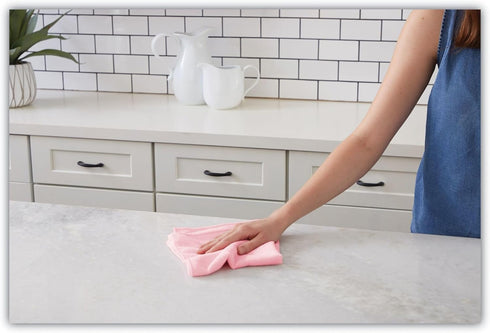 Boardwalk 2164040 16 in. x 16 in. Microfiber Cleaning Cloths - Pink (24 Pack)