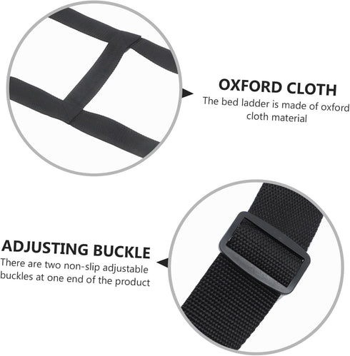 Ipetboom Elderly Wake up Aid Bed Ladder Assist Strap for Elderly Adults Bed Ladder Oxford Cloth Material Support Belt
