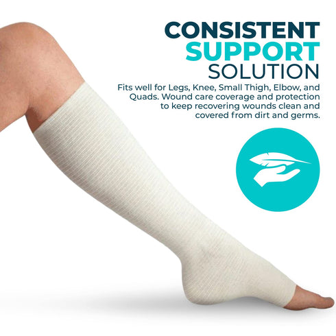 Medcore (4 33 Tubular Compression Bandage Size F x ft) Elastic Stockinette Support Sleeve for Large Knee, Thigh, Leg