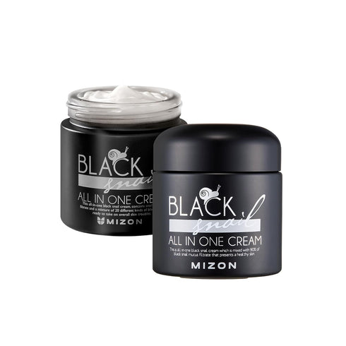 MIZON Black Snail All In One Cream - Premium Snail Repair Cream for Intensive Care (75ml / 2.54 fl oz)