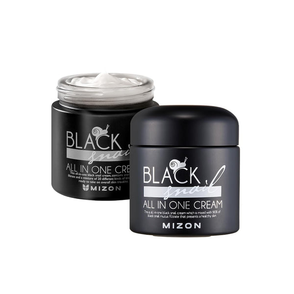 MIZON Black Snail All In One Cream - Premium Snail Repair Cream for Intensive Care (75ml / 2.54 fl oz)