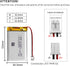 EEMB 3.7V 1500mAh 103050 Lipo Lithium Polymer Battery Pack with Wire JST Connector for Speaker and Wireless Device