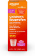 Amazon Basic Care Children's Ibuprofen Oral Suspension, 100 mg per 5 mL, Pain Reliever, 8 fl oz