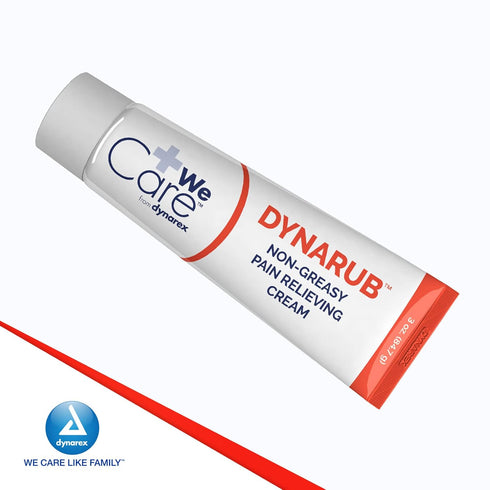Dynarex DynaRub Cream - Mentholated Topical Muscle Pain Relief Cream, 10% Menthol, 15% Methyl Salicylate - 3oz, 1 Tube,