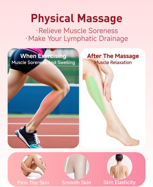 Legs,21 Clamp+3 Massage Roller for Wheel Circular Leg Wheel Massage Roller Stick Lymphatic Massage for Relieve Soreness