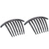 Parcelona French Twist Large 4" Celluloid Side Hair Comb Set of 2, No Slip Styling for Women
