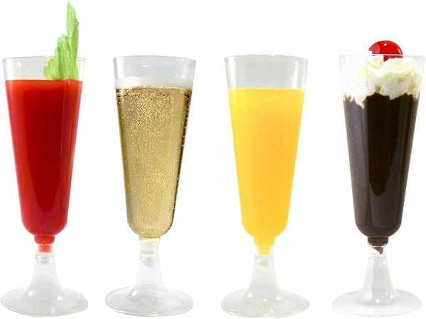 Nicole Fantini 20 Count Heavyweight Plastic Champagne Flute, 5-Ounce (40)