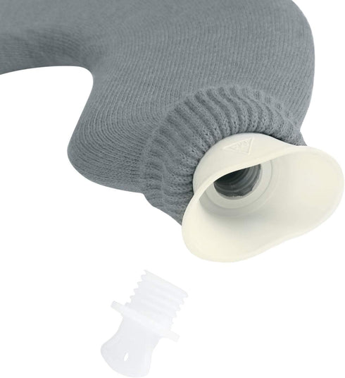 ITODA U-Shaped Hot Water Bottle for Neck and Shoulder, Warmer Hot and Cold Water Bag Winter Relaxing Reusable Pain