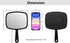 PROTECLE Hand Mirror - 10.3" L x 7.4" W Salon Barber Hairdressing Handheld Mirror with Handle, Square Black