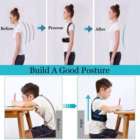 Lexniush Professional Posture Corrector for Kids, Adjustable Upper Back Brace for Teenagers, Pain Relief