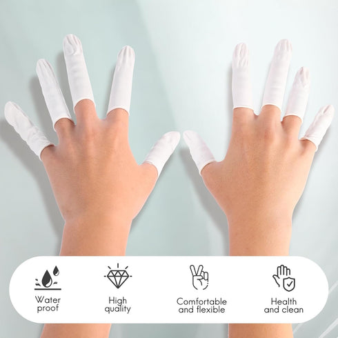 White Latex Finger Cots | Disposable Medium-Sized Finger Protectors, Fingertip and Sleeve Protector (Approx. 210 PCS)