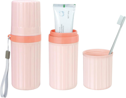 Mulbozy Travel Toothbrush Holder, Large Travel Toothbrush Cup Case, Portable Travel Toothbrush