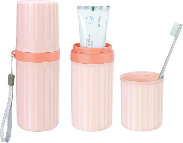 Mulbozy Travel Toothbrush Holder, Large Travel Toothbrush Cup Case, Portable Travel Toothbrush