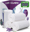 4 Gallon Trash Bags, Lavender Scented, 200 Count, White Bathroom Garbage Bags, Mini Wastebasket Can Liners