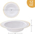 N9R 30 Pack Disposable Soup Bowls with Gold Rim, 12 Oz Fancy Plastic Soup Bowls for Holidays, Parties, Weddings, Catering,and Everyday Use by N9R