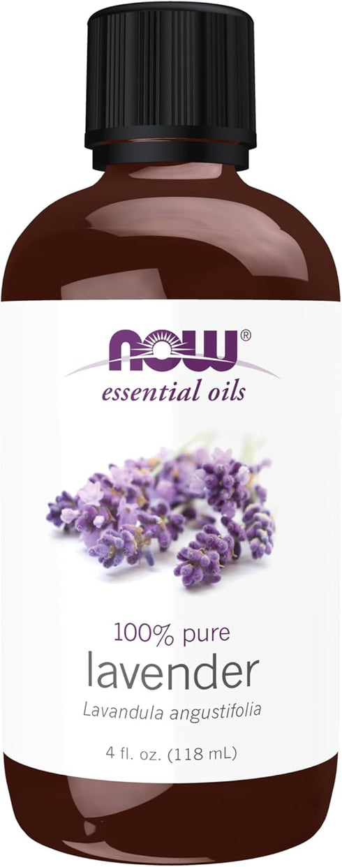 NOW Foods Essential Oils, Lavender Oil, 100% Pure, Soothing Aromatherapy Scent, 4-Ounce