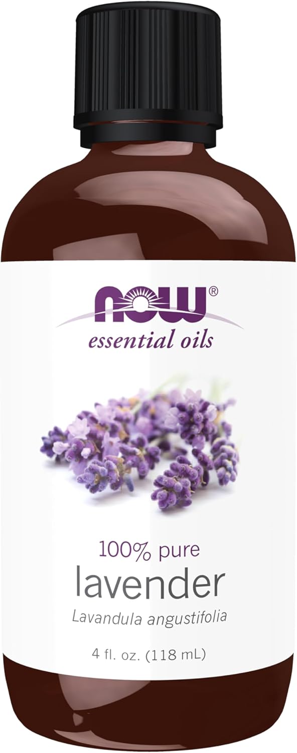 NOW Foods Essential Oils, Lavender Oil, 100% Pure, Soothing Aromatherapy Scent, 4-Ounce