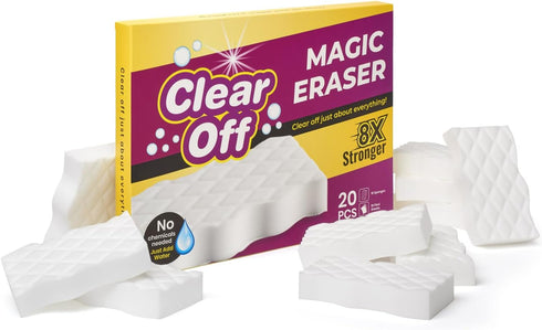 (20-Pack) Magic Eraser Sponge Cleaning - 10 Eraser Sponges + 10 Flexi Sheets for Household Bathroom Cleaning