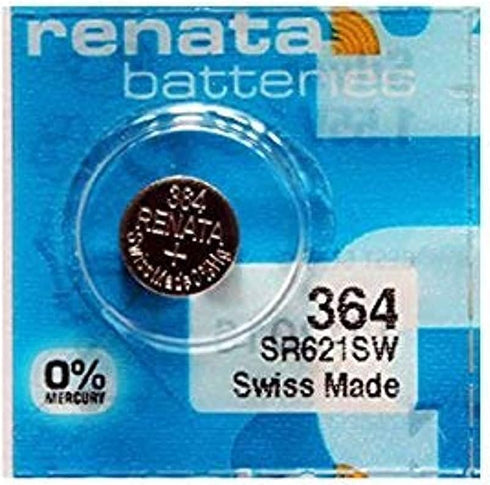 Renata Batteries 364 Silver Oxide Battery (5 Pack)