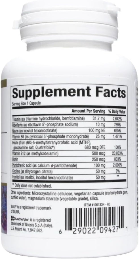 Bioclinic Naturals Enhanced B Complex - 60 Softgels, Biologically Active with Quatrefolic Folate