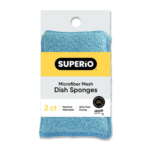 Miracle Microfiber Scrubbing Sponge, Blue Extra Scrubbing Power for Kitchen, Sink, Pot, Pan, Dish Washing, Super