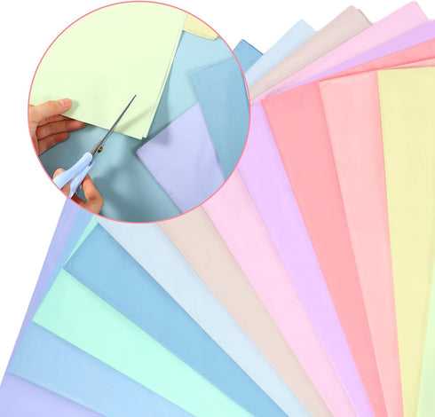 Kolldenn Set 120 20 28 Inch 6 Gift Wrapping Crafts Sheets Multicolor Tissue Paper x and Rolls Satin Ribbon