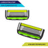 SWIPE Premium Men's 6-Blade Razor Kit with Flex Head Handle + 4 Refills (No Trimmer)