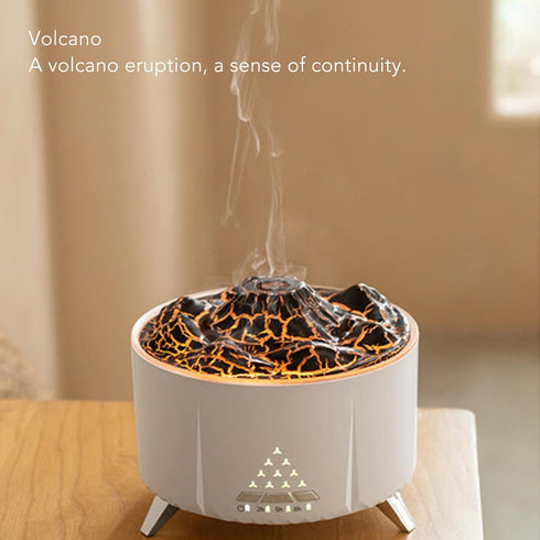 LAISANIM 350ML 24H Flame Essential Oil Diffuser, Ultrasonic Flame Oil Diffuser, Up to of Continuous,Waterless Auto Off