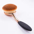 Yoseng Foundation Brush for Liquid Makeup, Rose Gold Oval Face Brush with Cover and Egg Cleaner for Flawless Application