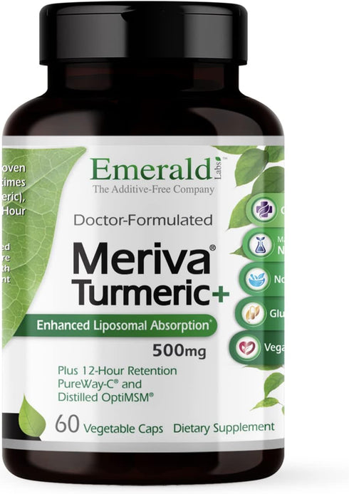 EMERALD LABS Meriva Turmeric Plus - Formulated with Turmeric, OptiMSM, PureWay C - Antioxidant Properties - 60