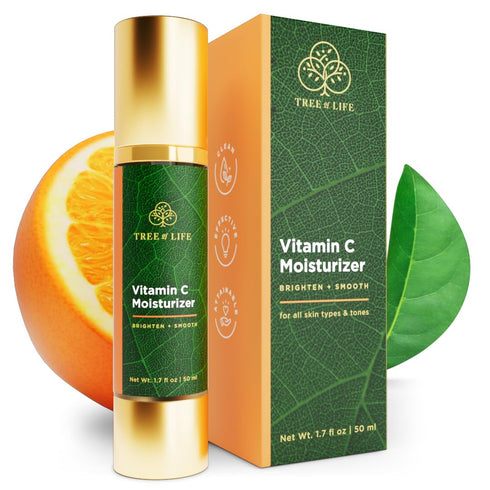 Tree of Life Moisturizer, Vitamin C Face Cream - Hydrating & Brightening Lotion, 1.7 Fl Oz