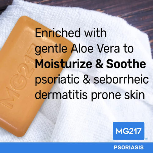 MG217 Psoriasis Dead Sea Exfoliating Bar Soap 5oz - Smooth and Soothe with Natural Exfoliating Agents