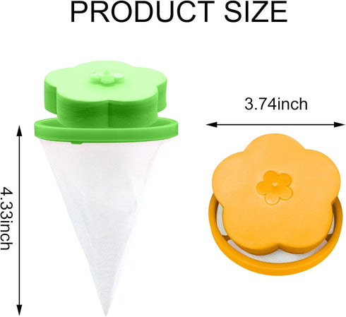 Lint Catcher for Laundry, Pet Hair Remover, Reusable Household Hair Filter Washer Lint Trap Net Pouch 4 Pieces