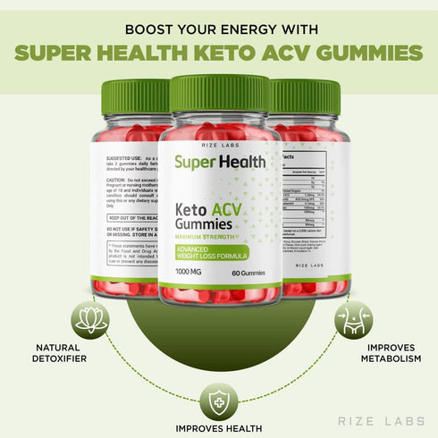 Gummies Gummy (120 Gummies) (Pack 2) rize labs - Super Health Keto ACV - Advanced Weight Loss Formula for Belly Fat