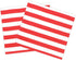 Disposable 2-ply Party Napkins, Striped Chevron Polka Dot Paper Napkins for Birthday, 60-Count, 13" x 13" Red