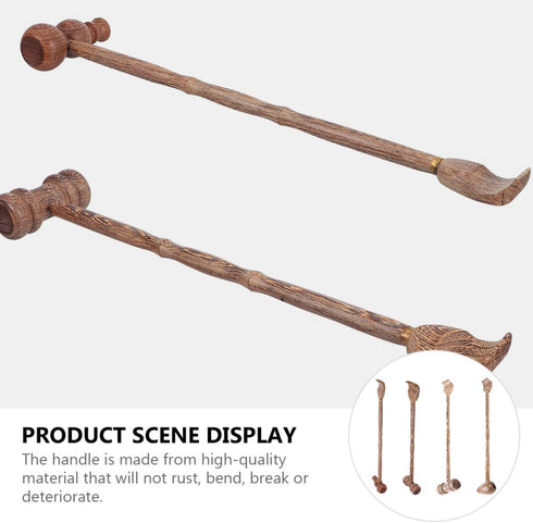 Hammer 4pcs Set, KICHOUSE Wooden Dual-use Massage Stick Double-Head Back Scratcher and Body Muscle Relaxation Massager