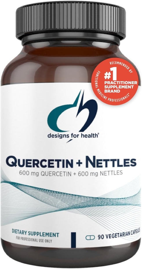 Designs for Health Quercetin + Nettle Supplement, 90 Vegan Capsules