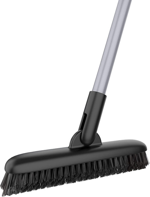 MR.SIGA Heavy Duty Grout Scrub Brush with Long Handle, Tile Scrub Brush for Cleaning